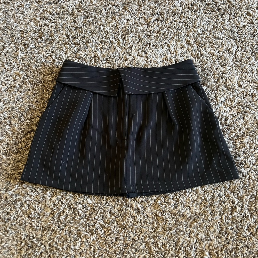 Pinstripe Mini Skirt